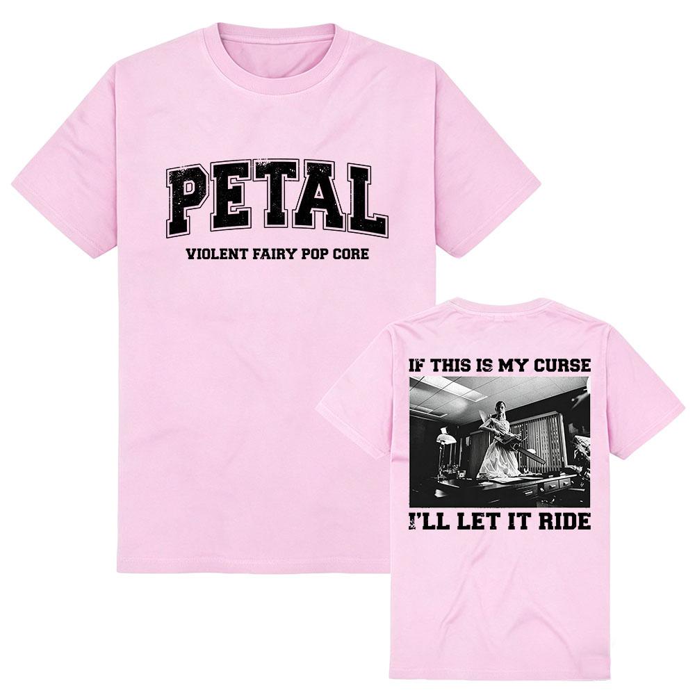 PETAL Violent Fairy Pop Core Print T‑Shirt Ariana Grande Tees Short Sleeve Shirts Horror Picture Streetwear Casual Couple Tops