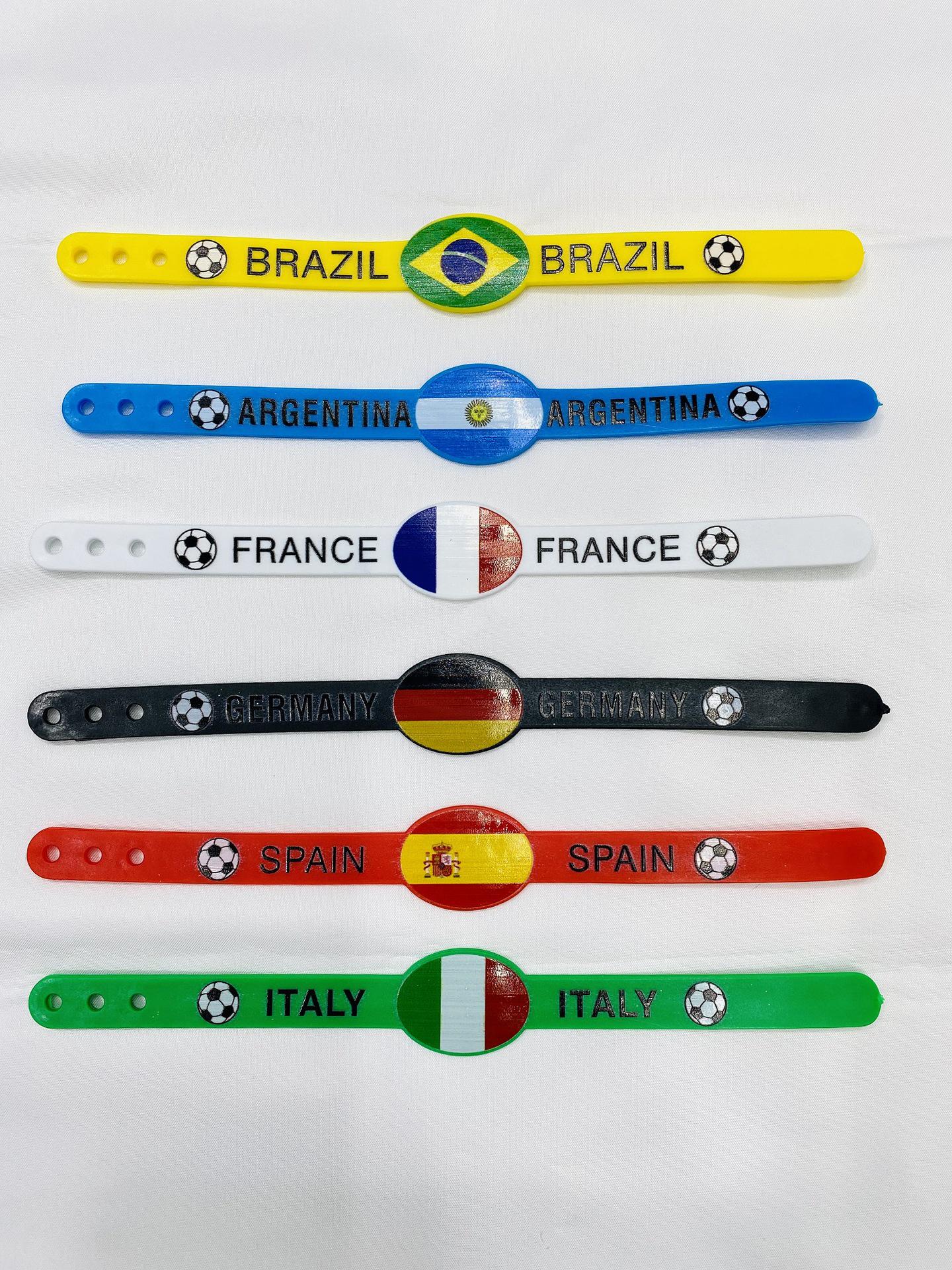 

Qatar-Brazil World Cup Fan Bracelet: PVC Strap & Cheering Accessories