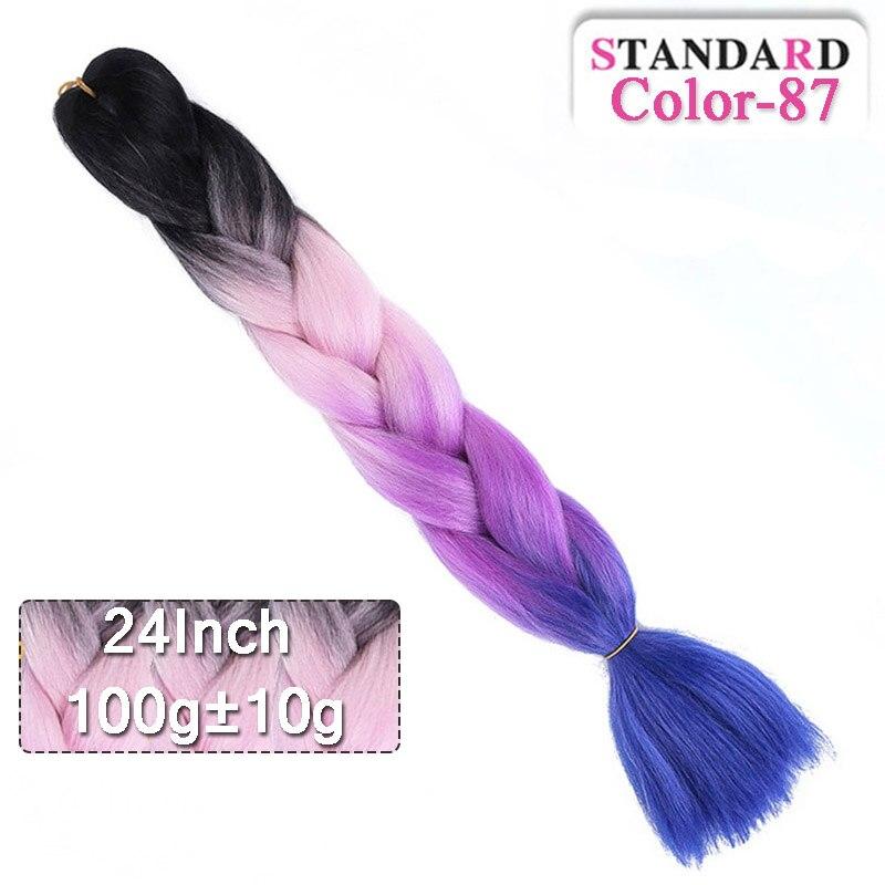 LUPU 60CM Synthetic Hair Extension Big Braid Braid Long Gradient Pink pPurple Blonde Party Wig Hair Extension Braid