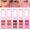 Tre färger Highlighter Rouge Palett Matt Pärlemorskimrande 3D Kontur Palett Framhävande Nässkugga Naturlig Naken Sminkpuder Kaka