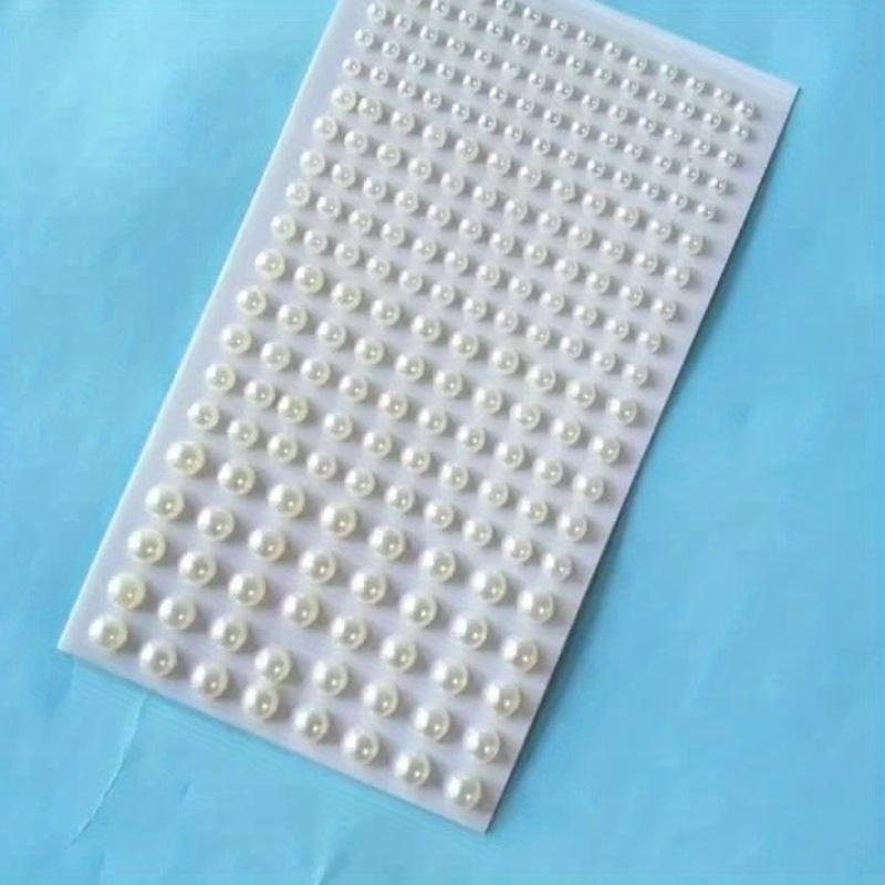 Multifunctional Self-Adhesive White Simulation Pearl Stickers, Flat Back Perfect for Makeup, Nail Art, DIY Crafts And Home Decor