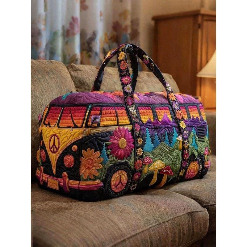 3D VW Bus Retro Travel & Gym Bag: Trendy Short-Distance Fashion