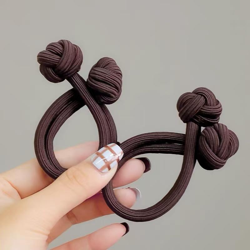 10pz Elastici per Capelli da Donna Elasticizzati con Nodo, Elastici per Coda di Cavallo, Accessori per Capelli alla Moda per Uso Quotidiano, Uscite, Casual