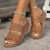 Fashion Sandals Shoes Women Summer Platform Shoes Woman Slip On Walking Shoes Wedge Women's Sandals Retro Woman Slippers Female Footwear