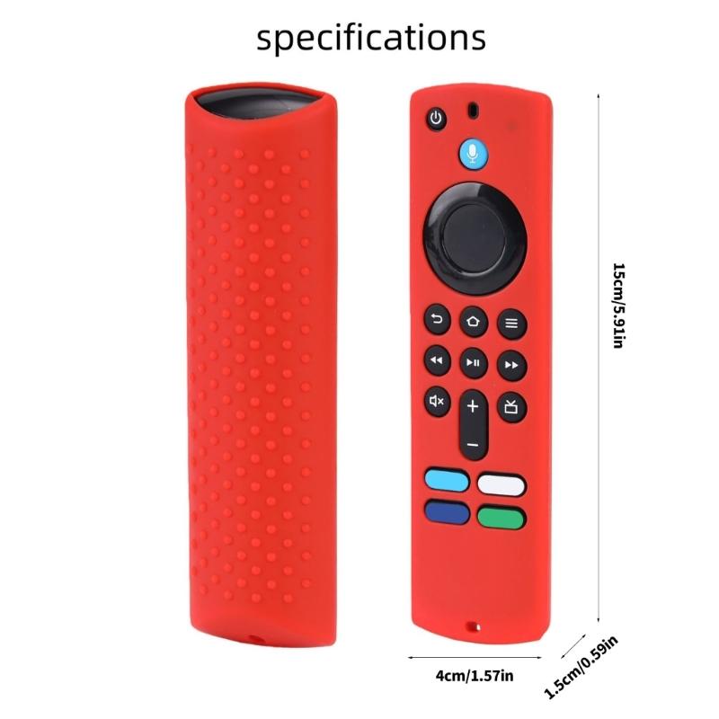 Silicone Remote Cover Shockproof Design AntiScratch NonSlip Grip for TV Stick 3rd Gen/4K Remote Shell Cover Case