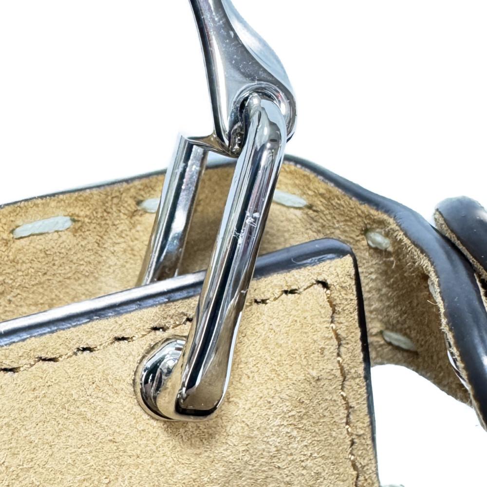 Used 11491 Peekaboo I See You Micro 7AS106 7922 Snake 2-Way Shoulder Bag, Excellent Condition, Selleria Suede Brown,