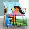 Dora Explorer Personalized Text Blanket Throw Personalized Blanket Ultra-Soft Suitable for Living Room Sofa Seaside Livingroom