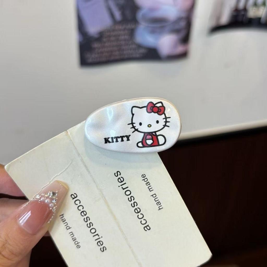 Süßer ovaler Hello Kitty Haarclip für Mädchen - Vielseitiges süßes Kitty-Design für Pony und Seiten