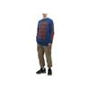 Li Ning Color Block Markenlogo Buchstaben-Print Rundhals Langarm Pullover Herrenpullover Blau AMBQ026-2