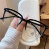 Vintage Unisex Polygonal Large Frame Myopia Glasses Retro Oversized Women Near Sight Glasses Anti Blue Light Short Sight Glasses