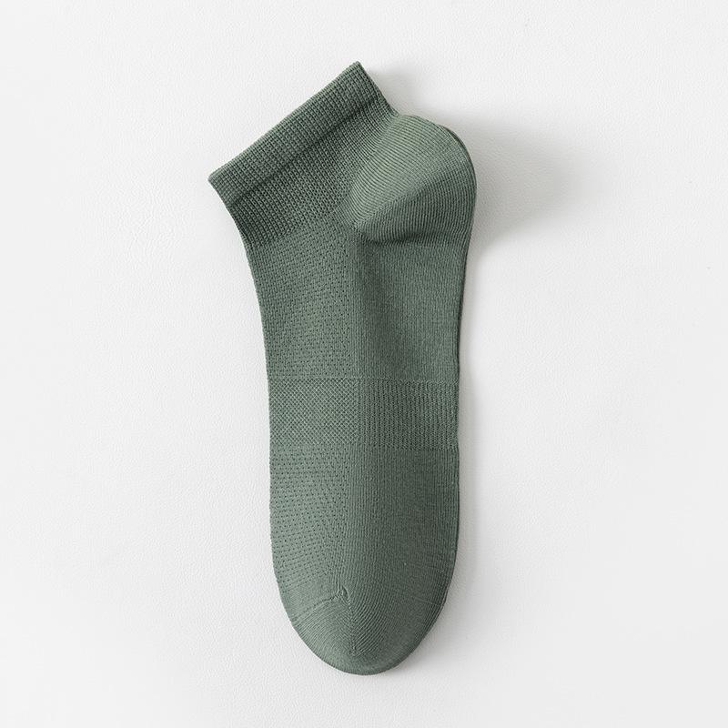 Men's Pure Cotton Summer Breathable and Sweat-absorbing Cotton Short Socks, Mesh Breathable, Antibacterial and Deodorizing Loose-fitting Socks