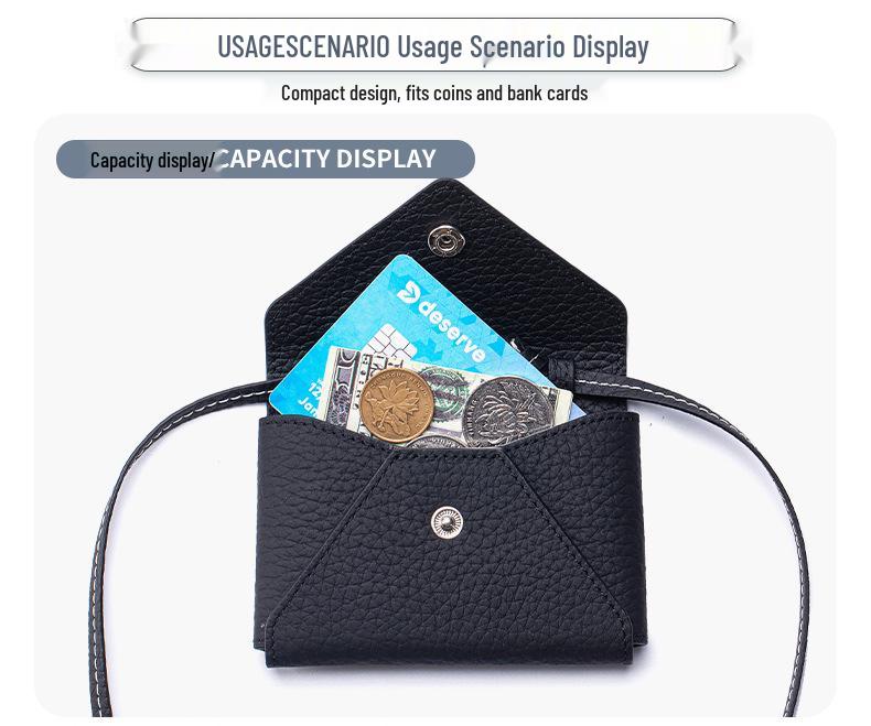 Exquisite Mini-Umhängetasche Umschlag-Kartenhalter & Lanyard-Münzbörse 2025