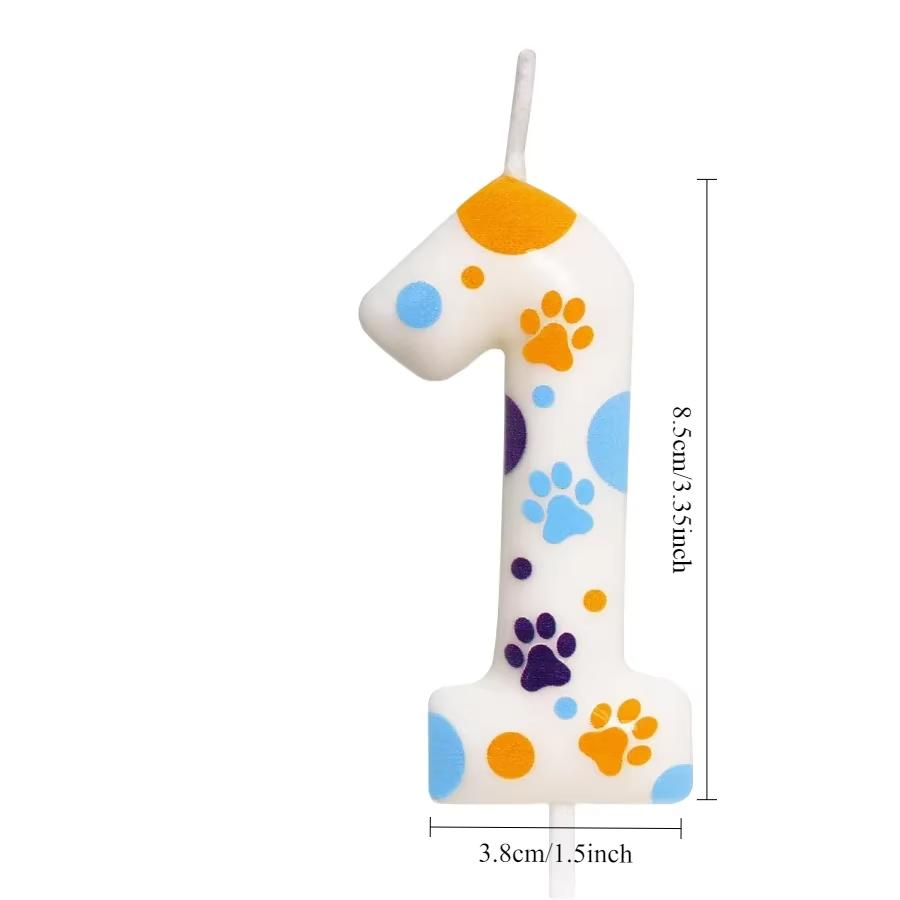 Födelsedagsljus Födelsedagstårta Toppdekorationer Blå Hundtass Tema Tryck Födelsedagskalas Tillbehör