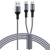 2 In 1 66W Charging Cable Data Cord Multi Charging Cable USB A To Type-C 5 Pin USB Charging Data Wire for Phone Tablet