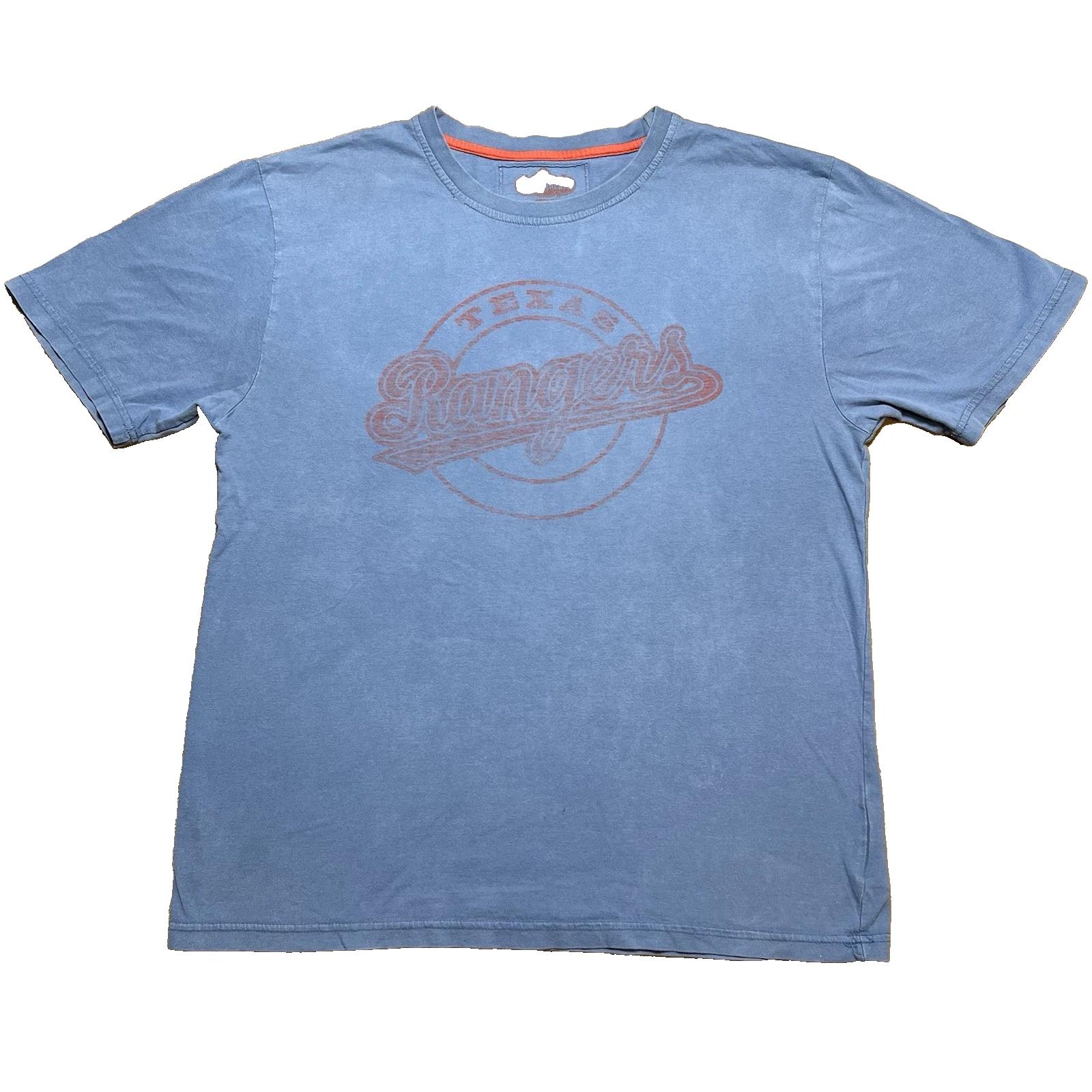 Texas Rangers Shirt Red Jacket Distressed Logo MLB Tee Mens L 4XL