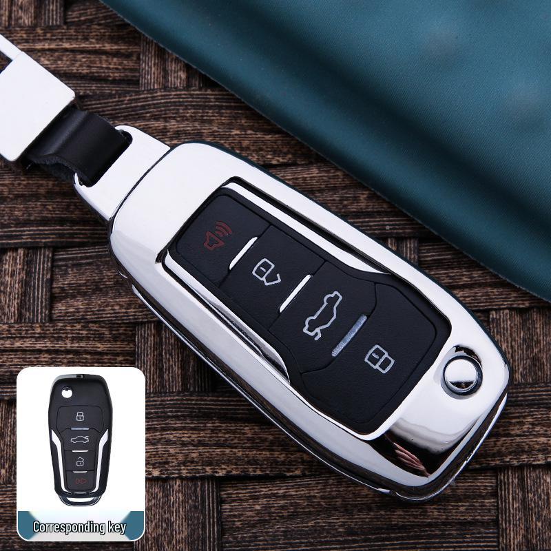

Metal Key Case Compatible with Ford Mondeo 19, Focus, and Yibo Models
