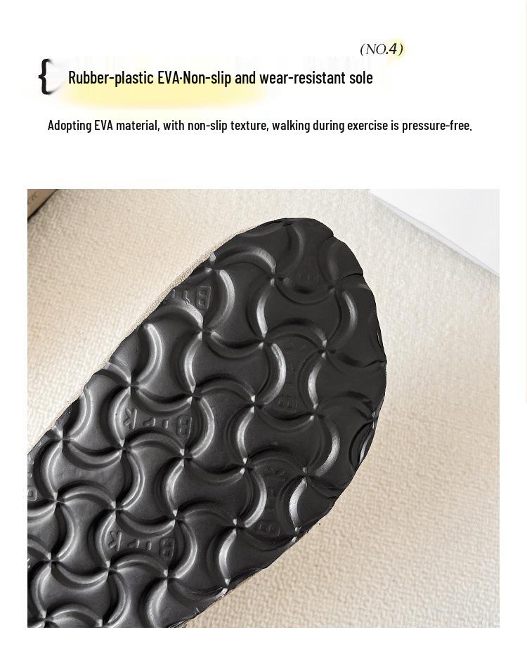 Boken 2024 Autumn Women's Genuine Leather Cork Mule Slippers: Closed-Toe Cow Suede, Flat Bottom, Outdoor Wear.