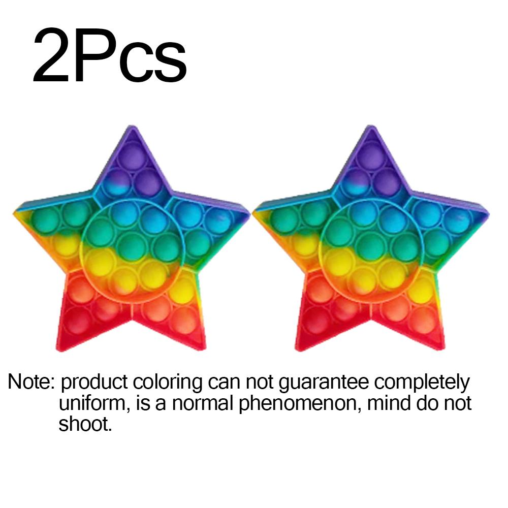 2Pcs Hot Push Bubble Fidget Toys Sensory Autism Special Needs Stress Reliever Squeeze Decompression Toy Fidget Toys For Kids