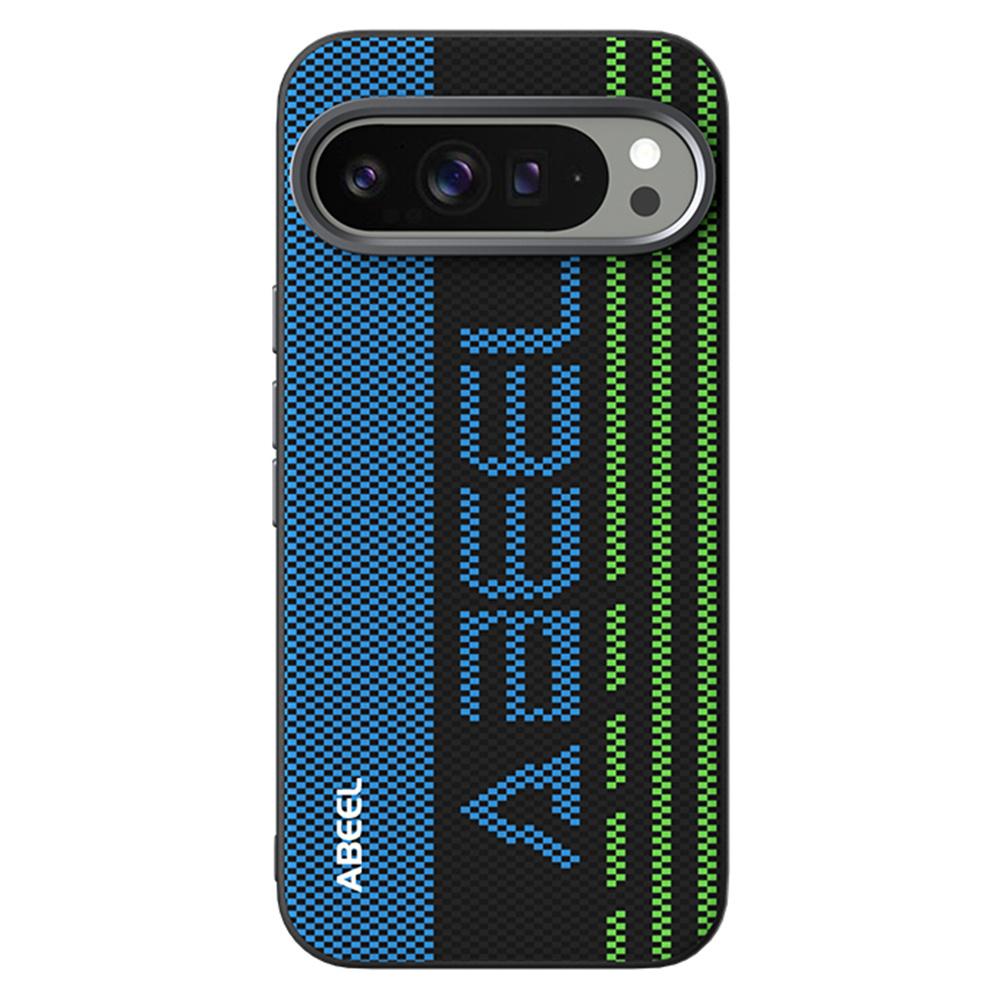 ABEEL For Google Pixel 10 Pro XL/9 Pro XL Case Compatible with MagSafe Printed PC TPU Aluminum Alloy Leather Phone Cover