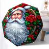 1pc Sturdy 8-Bone Auto Umbrella, Santa Claus Umbrella, Digital Printed, Foldable Umbrella for On-the-Go Outdoor Use