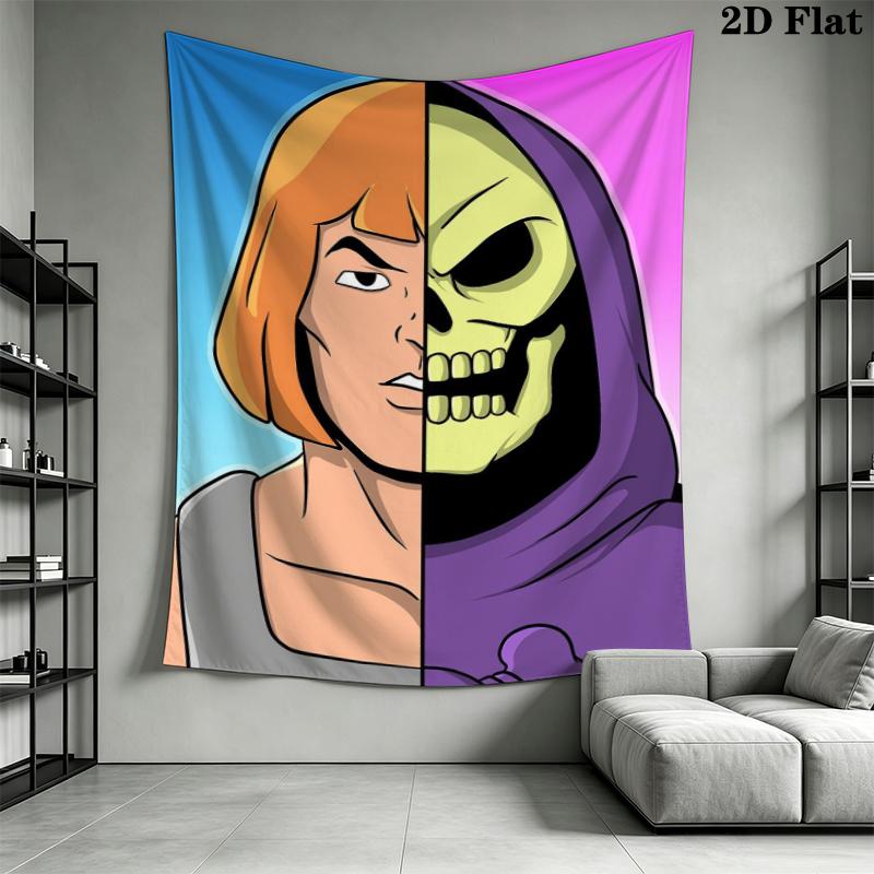 He Man Wall Tapestry Aesthetic Wall Hanging Printed Fabric Blanket Decorative Tapestries for Bedroom Living Room Home Decor