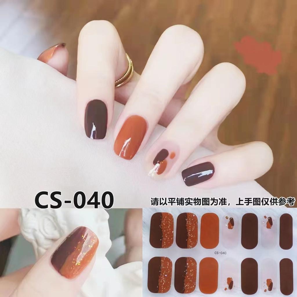 CS voděodolný a nepečlivý gelový lak na nehty film vše lepí Japonský a korejský větrný jarní a letní balicí papír na nehty balicí papír