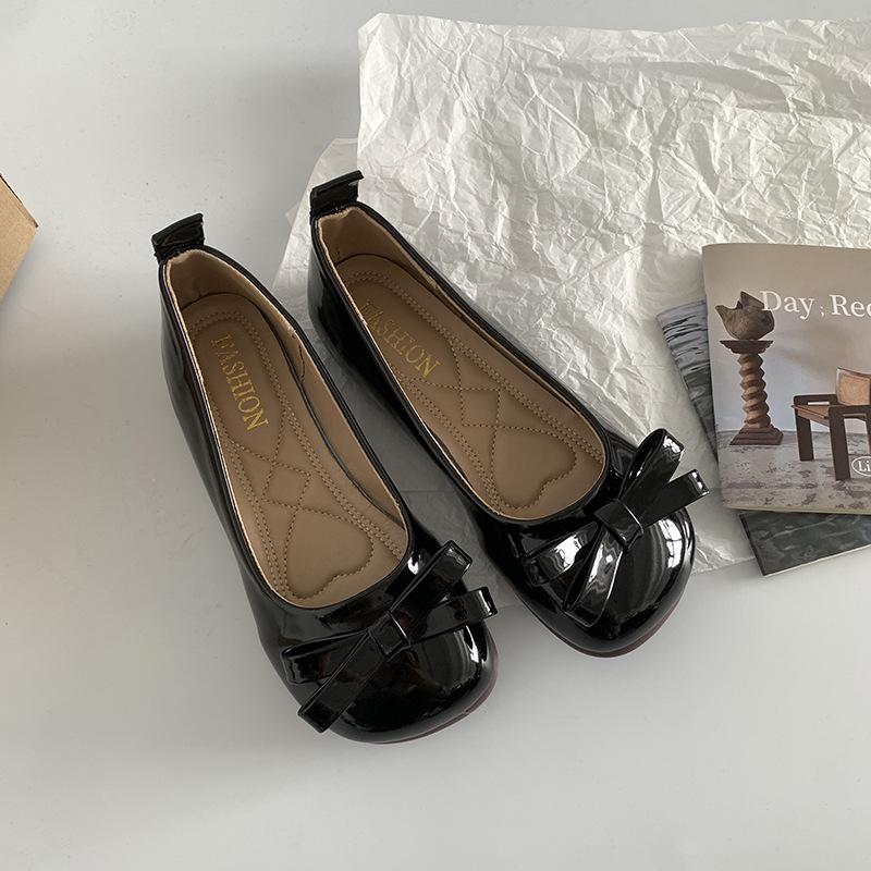 Универсальные туфли-лодочки на мягкой подошве, новые туфли на плоской подошве 35 чёрный