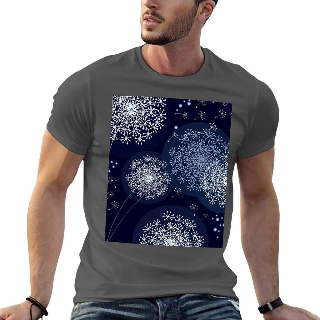Midnight Dandelion By Ms Tshirt T Shirts For Unisex Cotton Soft Anime T Shirts For Unisex Unisexs Graphic T Shirts Tshirt