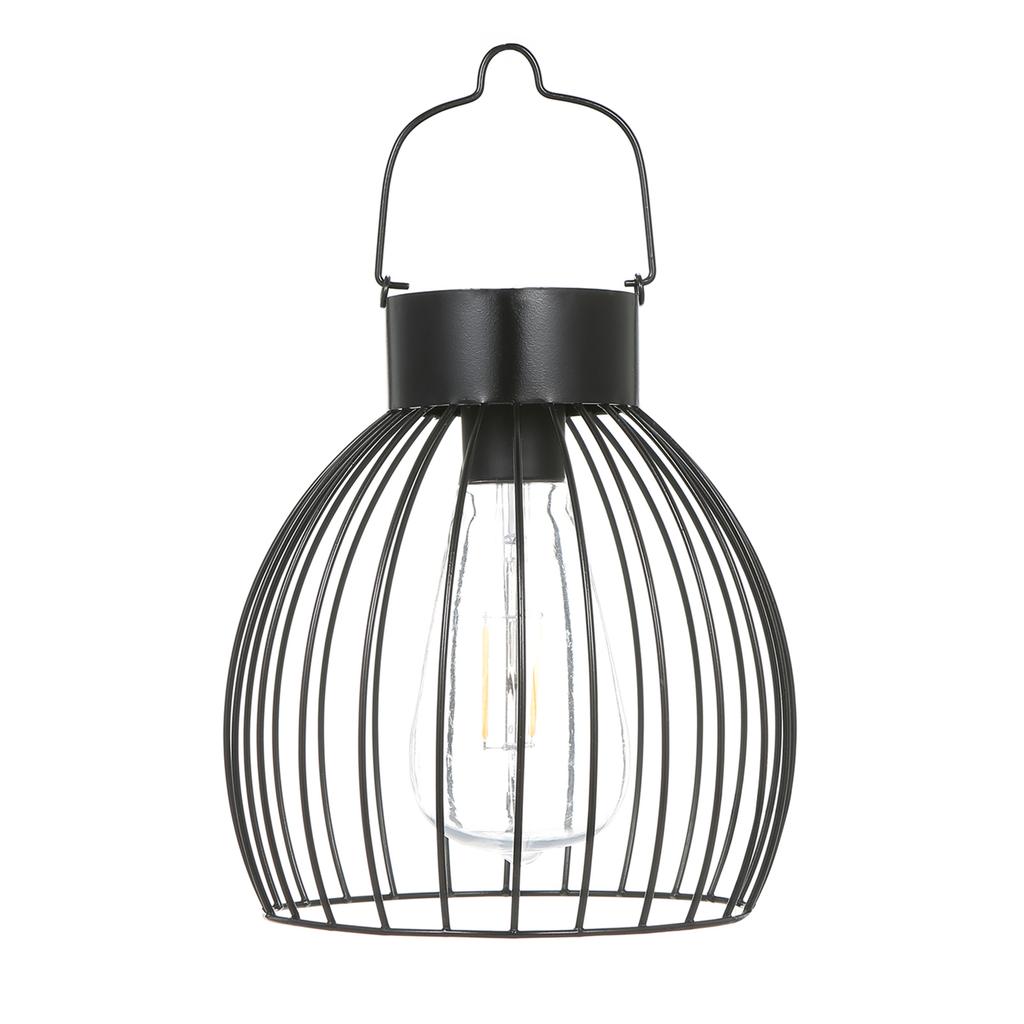 Solar Powered Engrgy Bird Cage Design Pendeant H Anging Lamp Lantern Outdoor Light Sensitive Light Control  IP65 Water