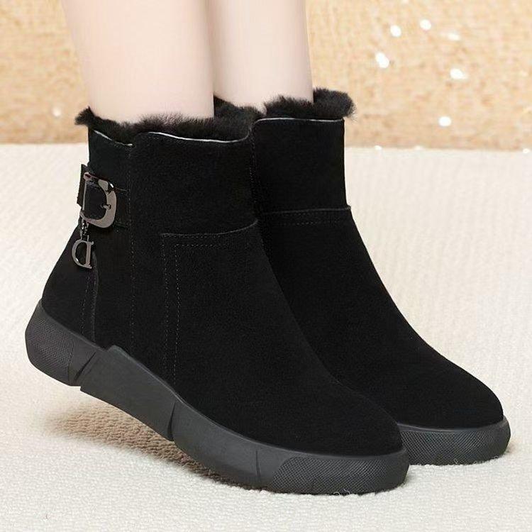 

Popular snow boots women s 2025 winter new velvet thickened warm short boots non-slip cotton shoes Northeast thick-soled cotton boots 35