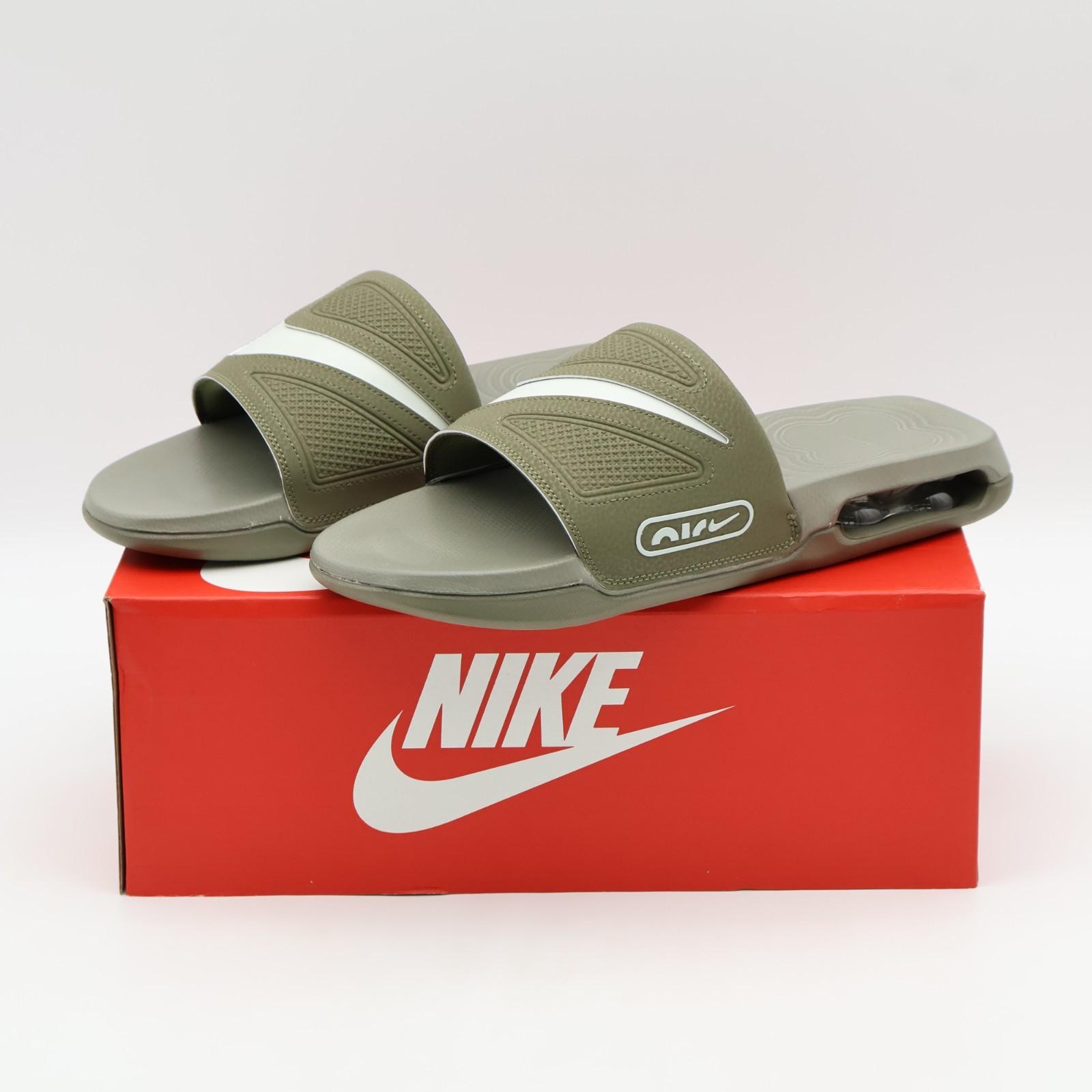 DC1460-202 Nike Air Max Cirro Slide Medium Olive Light Army Light Silver (Men s) 13