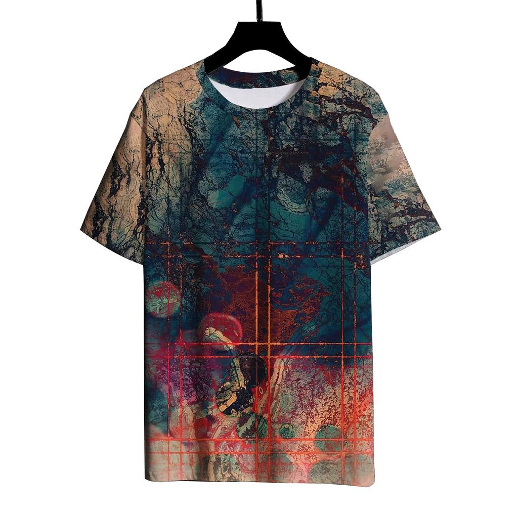 Summer Fashion Sports Graffiti Men T-shirts New Trend Harajuku Casual Personality 3D Printed Round Neck Short Sleeve Tees Tops