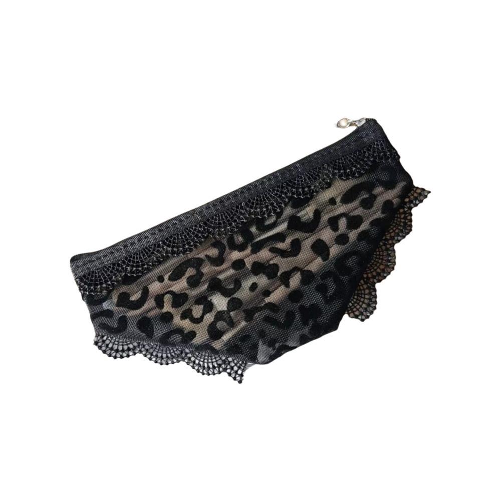Unique Mesh Briefs Shape Cosmetic Bag Decorative with Zipper Makeup Storage Pouch Transparent Toiletry Bag Headphones