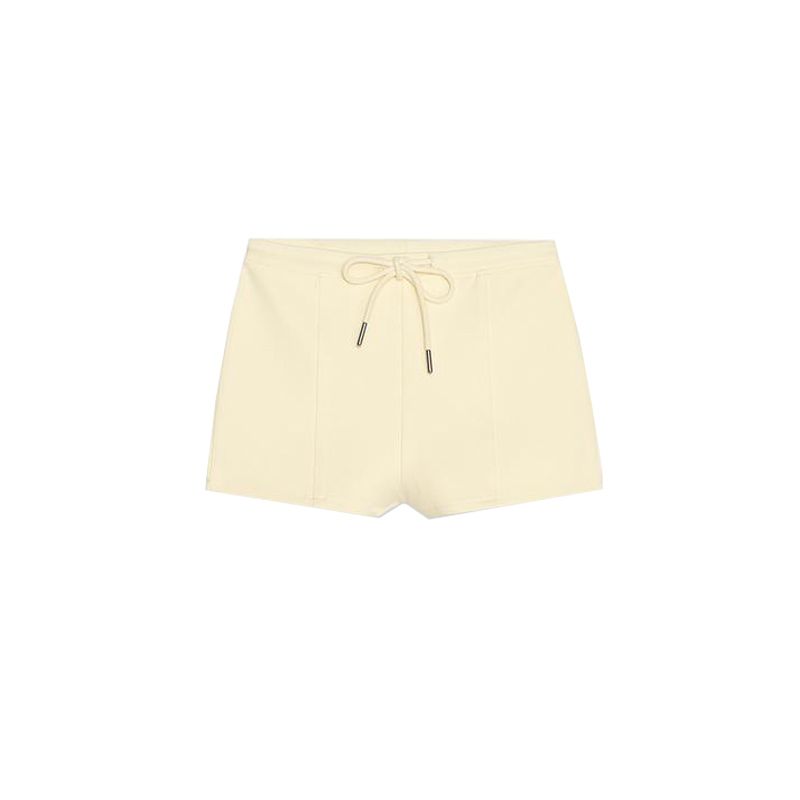 Zipper Double-Sided Cloth Heart-Shaped Collar Casual Short Top 3641381 Mid-Waist Thin Sports Shorts 3641382