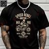 Speed Rebel Motor Moto T Shirt Men's Cotton Casual Short Sleeved Round Neck T-shirt Tee