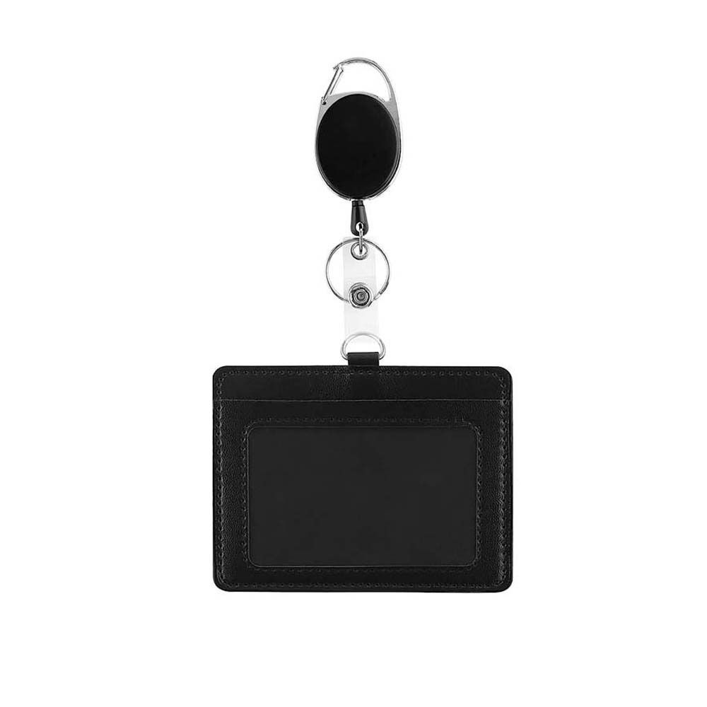 Lanyard ID Card Holder Office Supplies Badge Holders ID Holders with Neck Strap Wallet PU Leather Zipper Coin Purses Student
