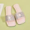 Fashion 2025 New Ladies Shoes Best Seller Women's Slippers Fashion Crystal Daily Slippers Women Summer Open Toe Plus Size Flat Slippers