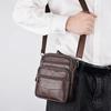 Pánská nová taška crossbody z pravé kůže Vertikální trendy multifunkční taška přes rameno Aktovka Ležérní cestovní taška Messenger