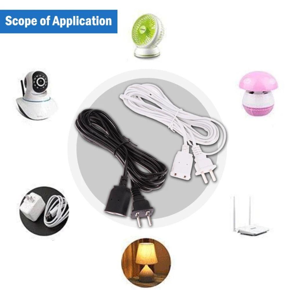 Two-pin AC Power Cord 2/3/5m EU Type Adapter New Wire