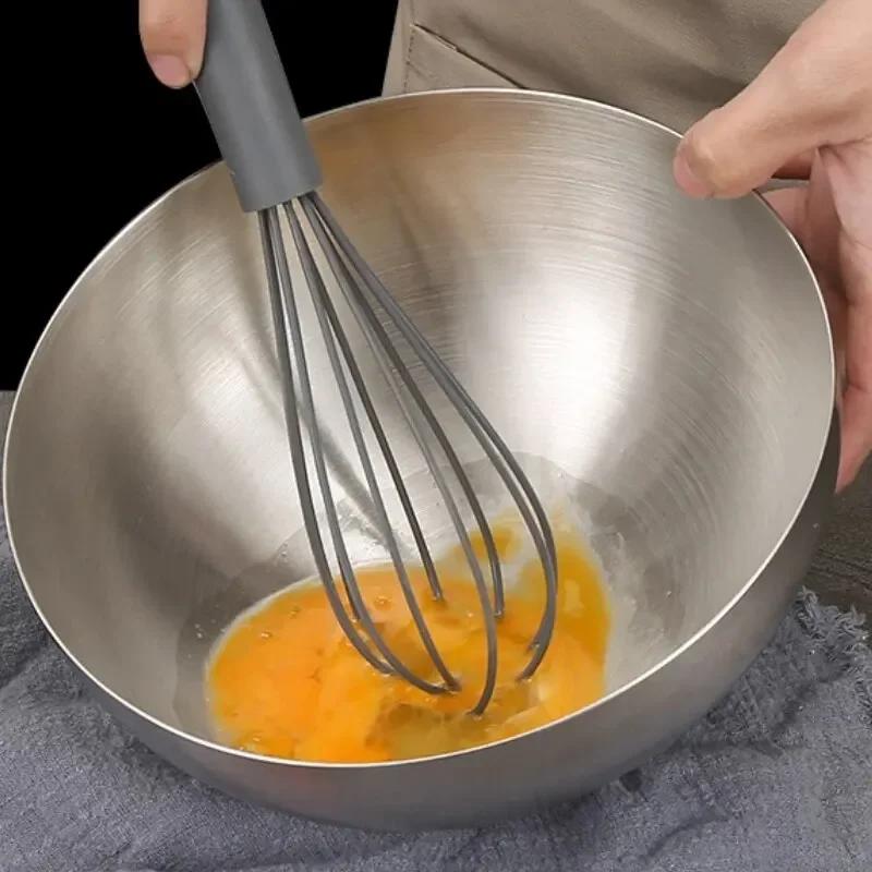 Stainless Steel Gold and Silver Salad Bowl Rice Noodles Lamian Noodles Bowl Rice Mixing Cooking Kitchen Tableware Food Container