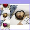 Adorable Mini Shoulder Bag For Kids With Reversing Sequins In Heart Shape Design