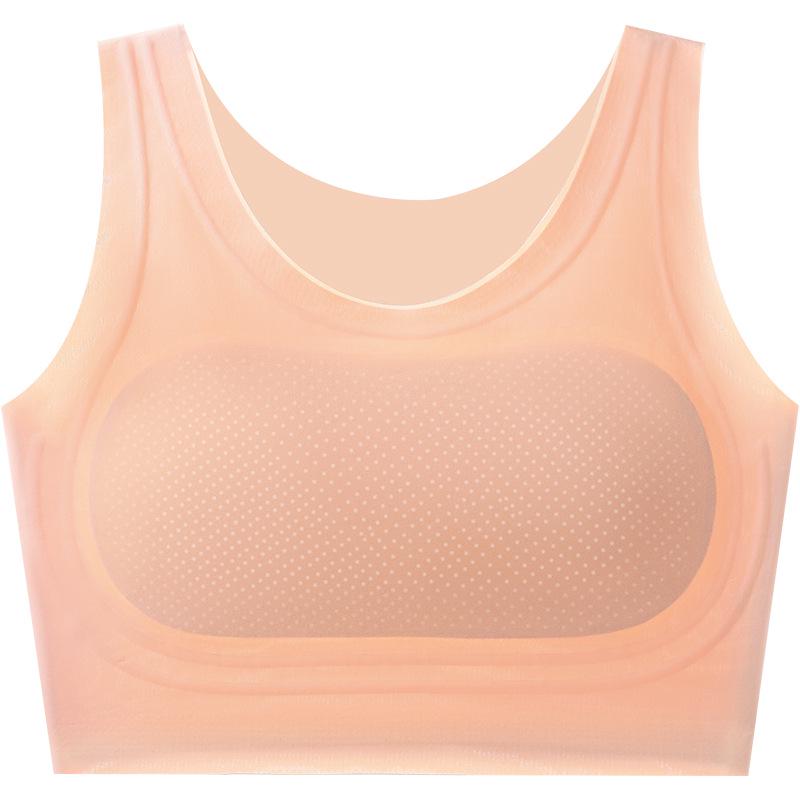 Ice Silk Cooling Seamless Chest Binder - Women’s Skin Tone Invisible Vest & Anti-Bulge Bra for a Beautiful Back and Smaller Bust.