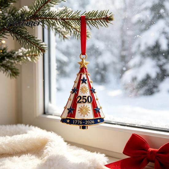 Festive Room Decorations Patriotic Christmas Tree Ornaments, Acrylic Holiday Pendant for Independence Day, Indoor Outdoor Hanging Decor Living Garden