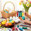 100/10pcs Foam Easter Eggs 6cm Fake Eggs Handmade DIY Color Painting Crafts Kids Toys Easter Party Decoration Supplies Wholesale