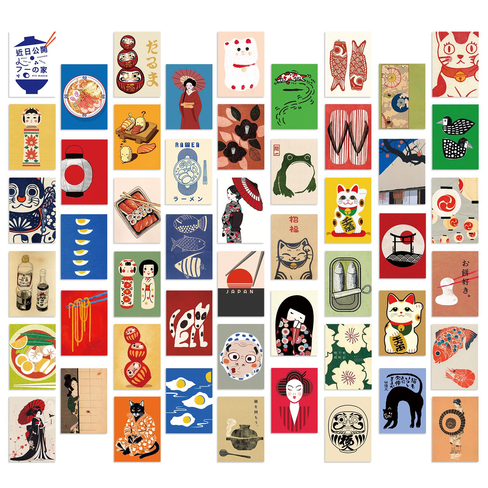 50 stuks Cartoon Japanse Stijl Poster Stickers Koelkast Telefoonhoes Skateboard Computer Laptop Waterdichte Decoratieve Stickers