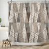 Modern 3D Geometry Shower Curtains Minimalist Lattice Waterproof Polyester Fabric Bathroom Accessories Black Gray Bath Curtains