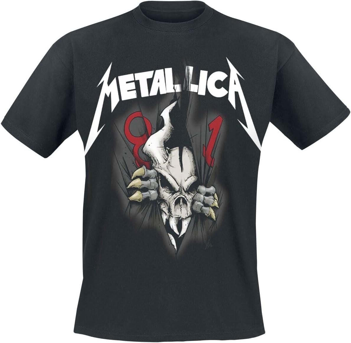 

Metallica T Shirt 40Th Anniversary Ripper Band Logo Official Mens Black XXXXXL чорний