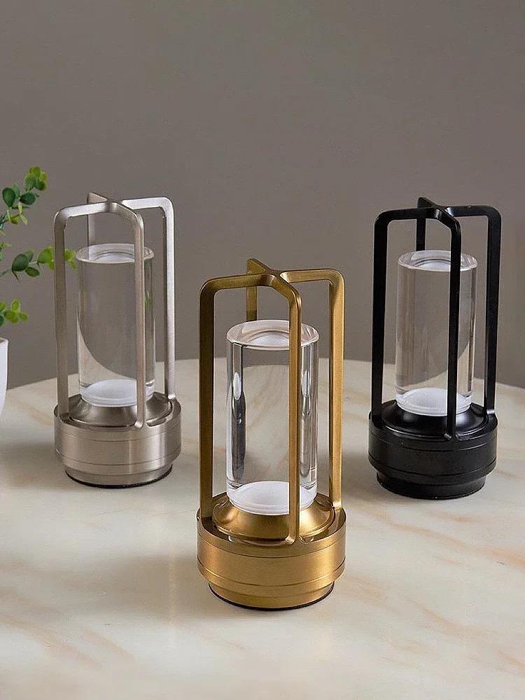 Nachtlicht Schwarz Gold Silber Tischlampe Touch USB-Laden Umgebungslicht Geeignet für Schlafzimmer Wohnzimmer