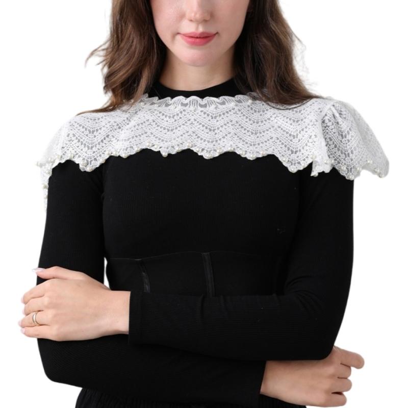 

Luxurious Detachable Blouse Fashionable Ladies Shawl False Half Shirt Collar Neck Bottoming for Elevating Your Wardrobe