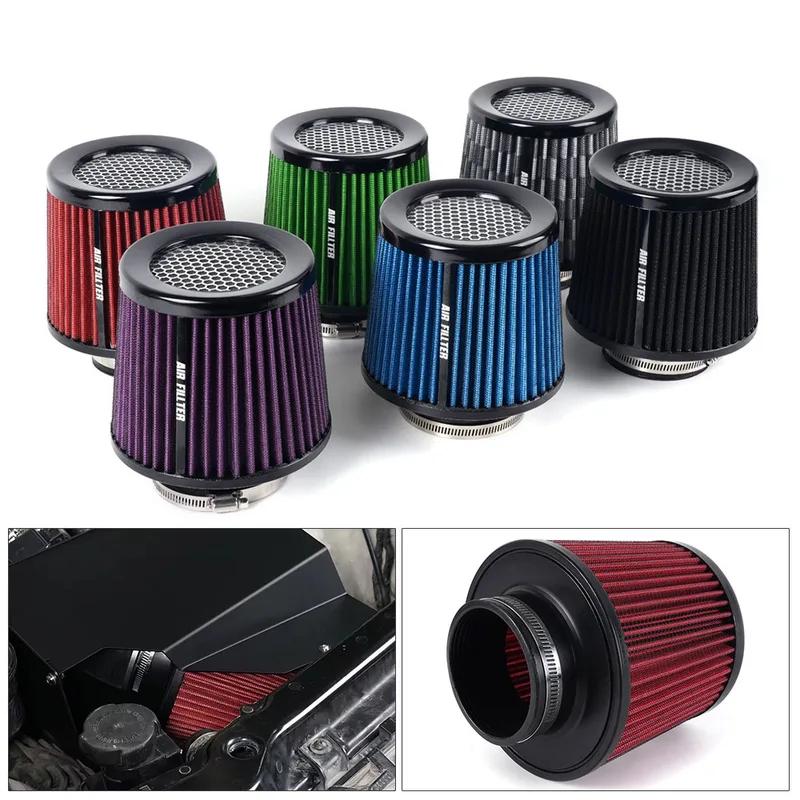 Universal 76mm 3 Inch Carbon Look Cold Air Intake Filter Mushroom Head Performance Kit Auto Racing Accessories